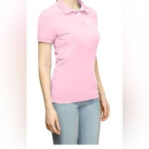 NWT Paige & Tuttle Women’s Pink Short Sleeve Polo Performance Golf Shirt - M